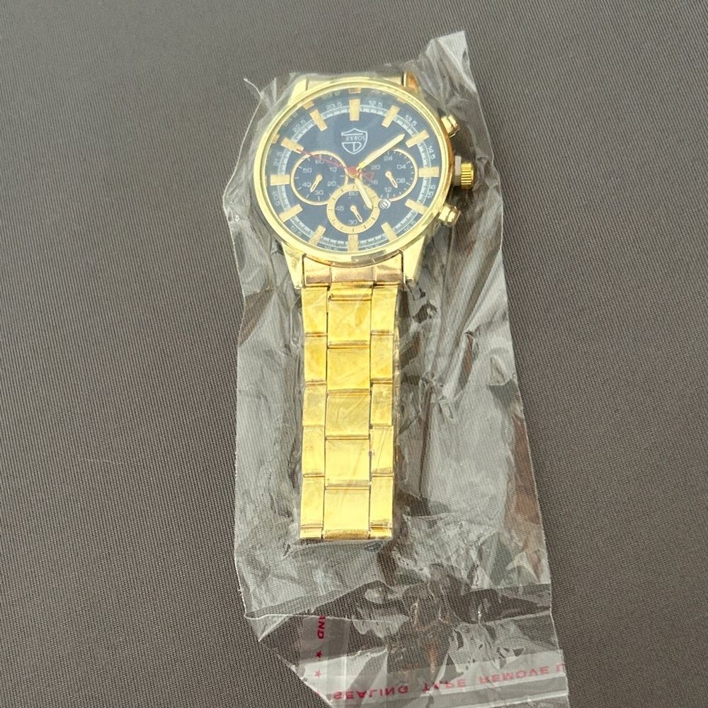 Gold and Blue Watch
